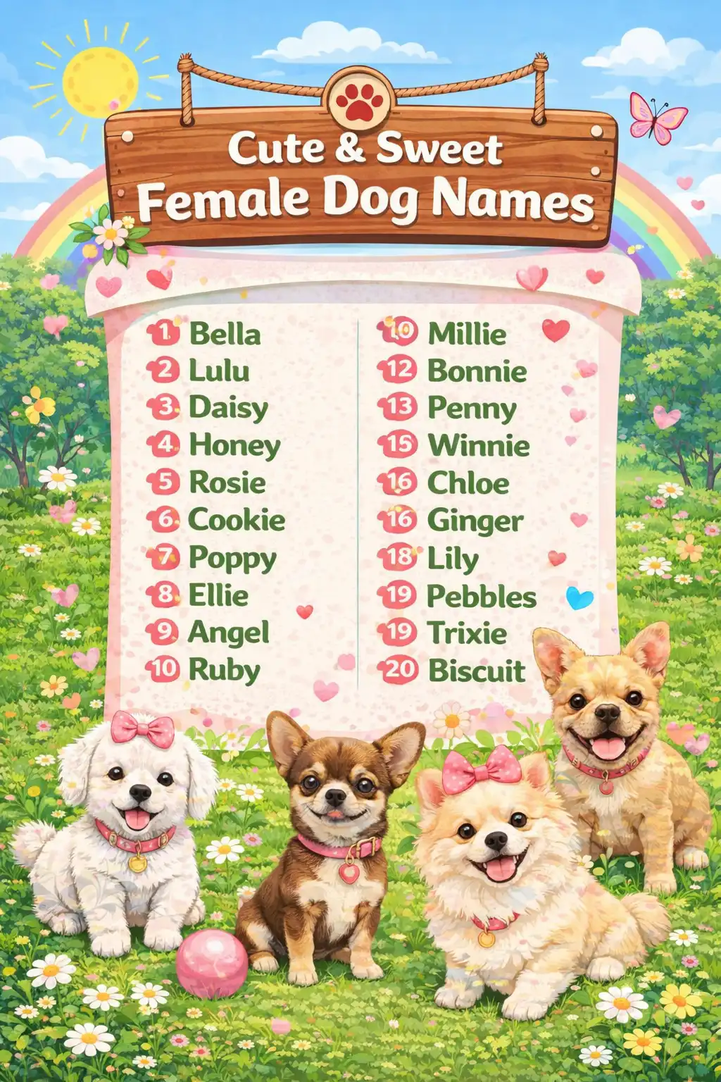 Cute & Sweet Girl Dog Names