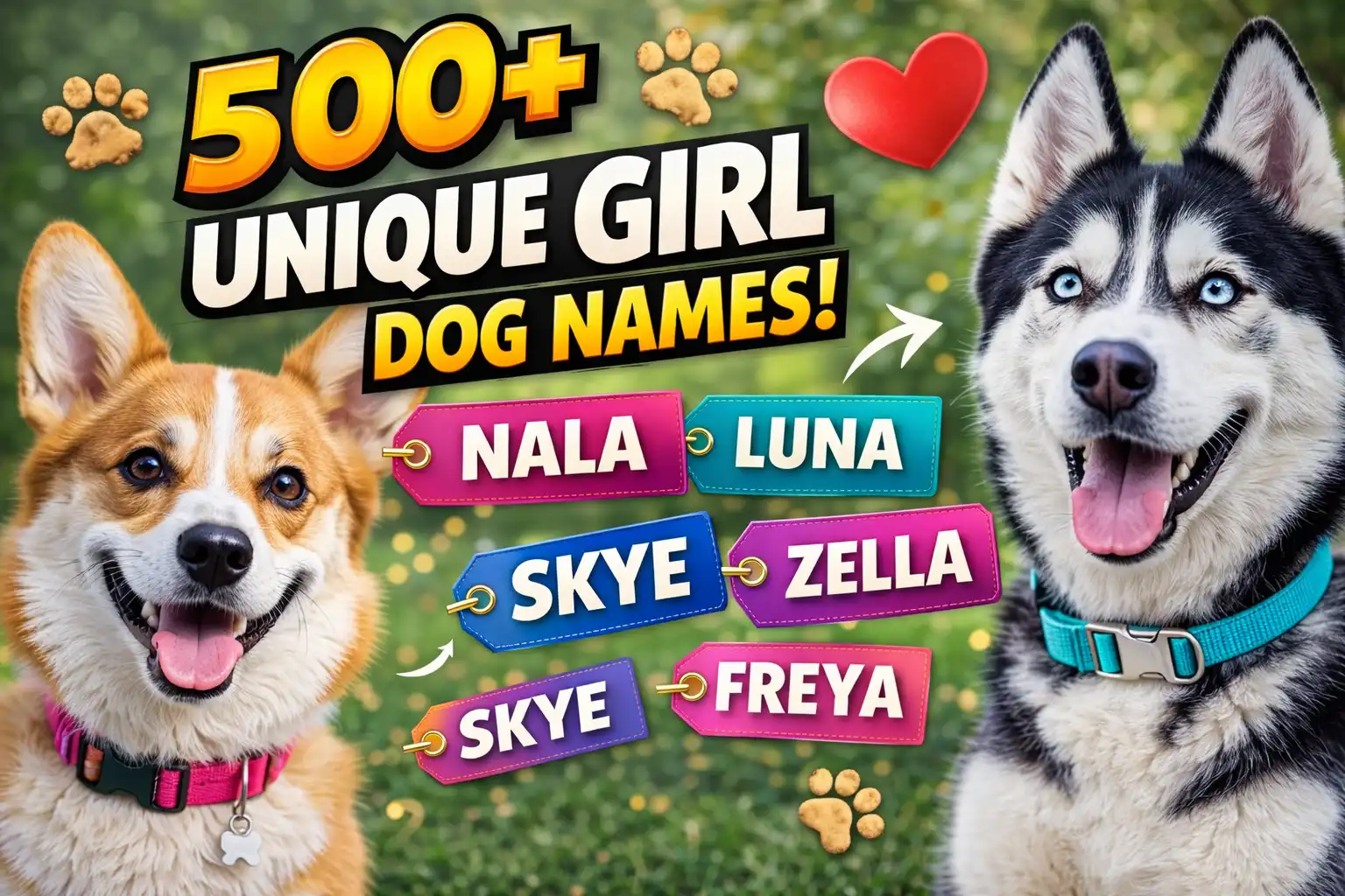 Discover 500+ unique girl dog names that are cute, strong, rare, and meaningful—perfect for matching your dog’s personality and charm.