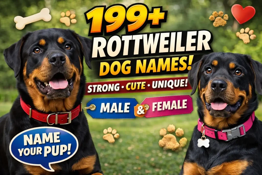 199+ Rottweiler Dog Names: Strong, Cute & Unique Names for Your Pup