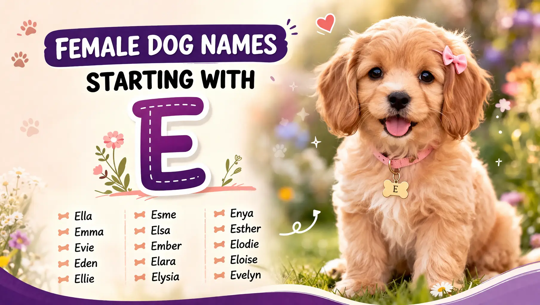 Female Dog Names Starting with E